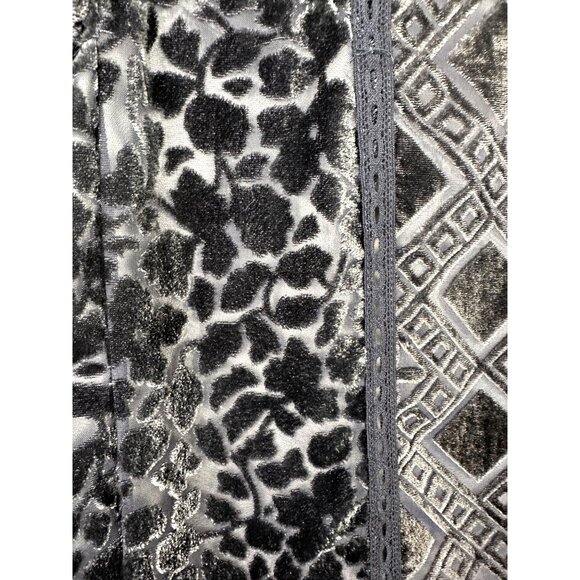 Lucky Brand Blue Cocktail Velvet Embellished Lace Sequin Dress XS Boho Gatsby - Picture 5 of 13